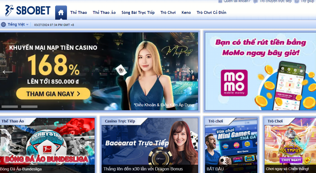 Sbobet Giao diện nhà cái cá cược