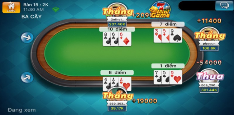 Cách chơi game bài Ba cây Gemwin dễ hiểu nhất